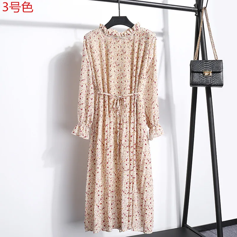 Spring Summer Chiffon Dress for Women Long Sleeve Lace-up Floral Print Loose Female Pleated Dress 2020 Midi Vestidos
Spring Summer Chiffon Dress for Women Long Sleeve Lace-up Floral Print Loose Female Pleated Dress 2020 Midi Vestidos