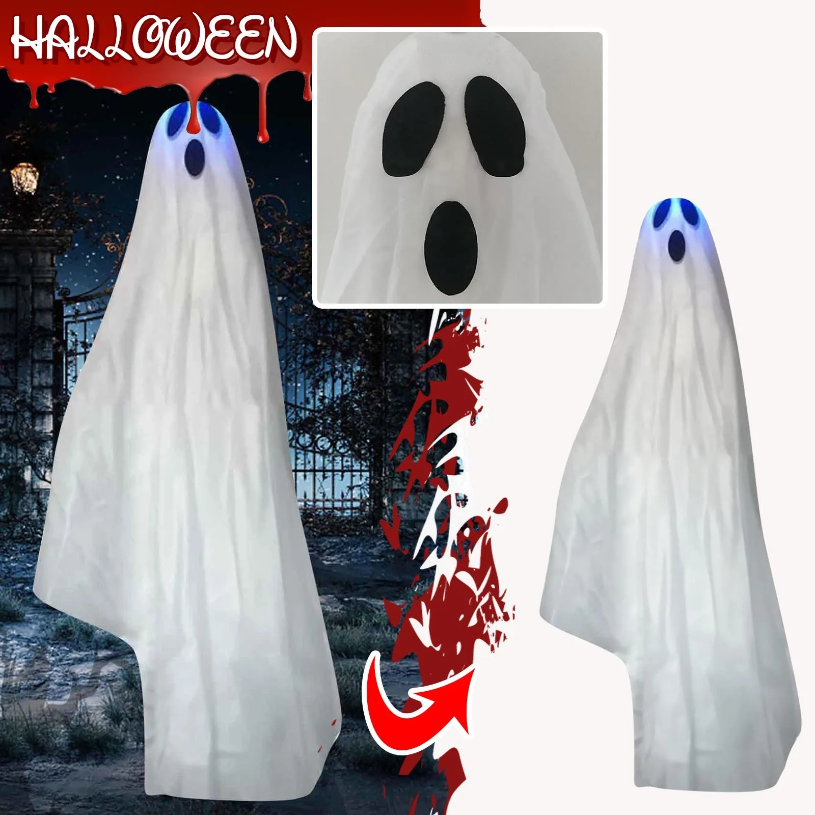 Новый Год Halloween Vibration Sounding Ghost Hanging Ghost Scary Scary Props Decoration Pendant Boże Narodzenie Декор Для Дома
Новый Год Halloween Vibration Sounding Ghost Hanging Ghost Scary Scary Props Decoration Pendant Boże Narodzenie Декор Для Дома