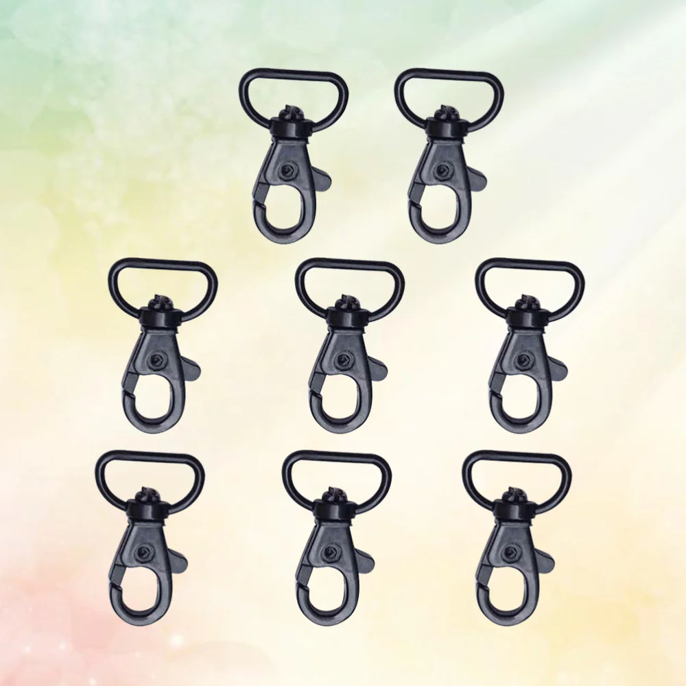 8pcs Keychain Hooks with Swivel D-rings Heavy Duty Snap Lobster Claw Clasp Hooks for Lanyard (Black)
8pcs Keychain Hooks with Swivel D-rings Heavy Duty Snap Lobster Claw Clasp Hooks for Lanyard (Black)