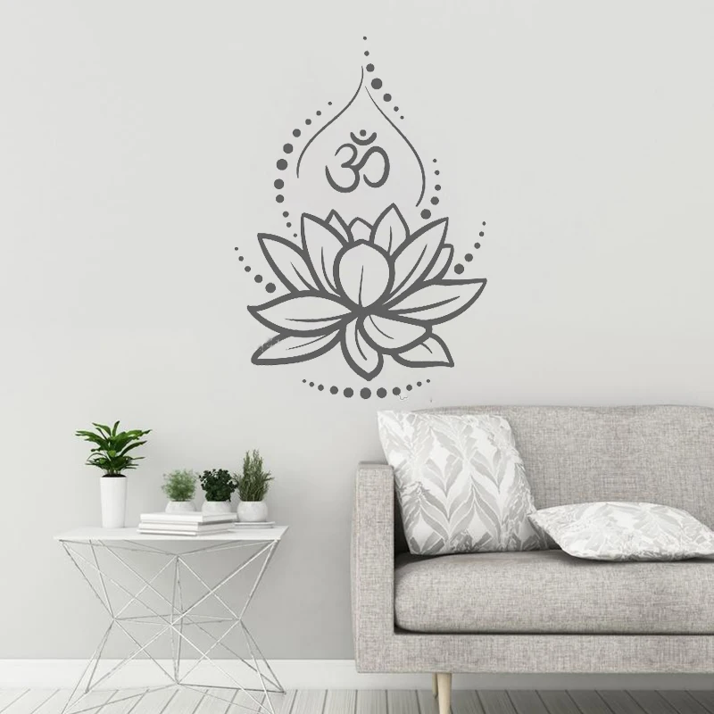 Lotus Vinyl Wall Decal Flower Om Sign Hinduism Yoga Meditating Stickers Home Decor New Design Self-adhesive Vinyl Poster
Lotus Vinyl Wall Decal Flower Om Sign Hinduism Yoga Meditating Stickers Home Decor New Design Self-adhesive Vinyl Poster