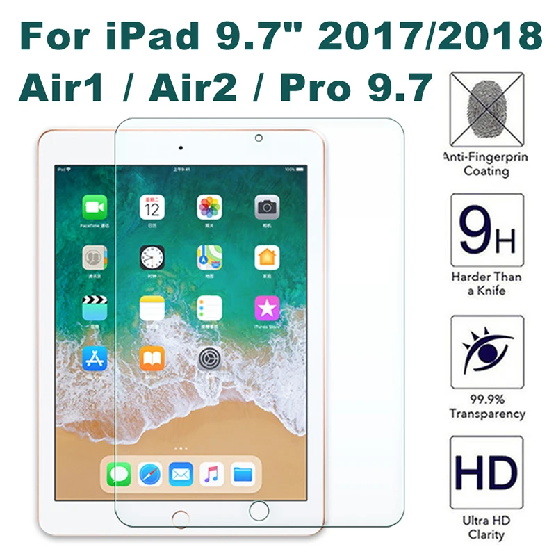 Tempered Glass Film Screen Protector for iPad 6th 2017 5th Generation Air Air2 Pro 9.7 2018 Protective Film Glass for ipad 5 6
Tempered Glass Film Screen Protector for iPad 6th 2017 5th Generation Air Air2 Pro 9.7 2018 Protective Film Glass for ipad 5 6