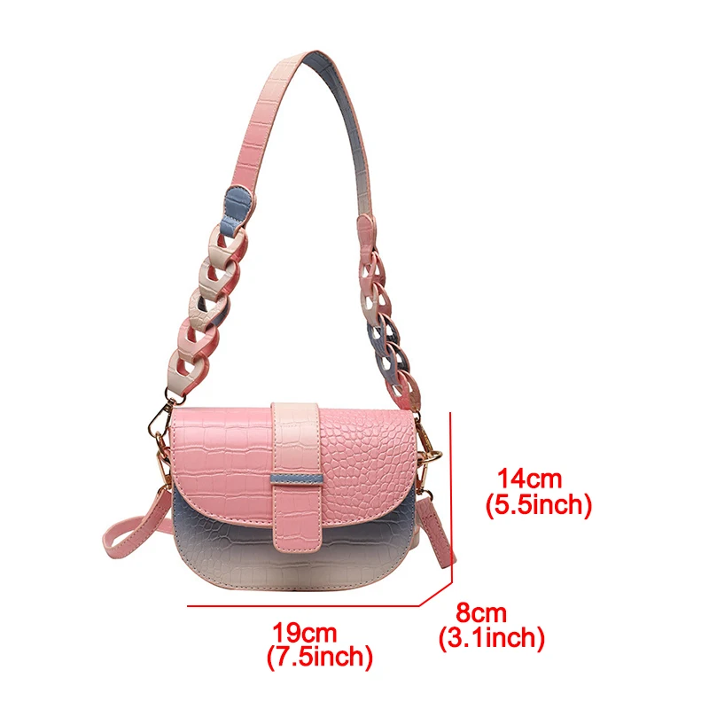 Crocodile Pattern Saddle Crossbody Bags For Women Gradient Color Women Shoulder Bag High Quality PU Leather Women's Handbag 2021
Crocodile Pattern Saddle Crossbody Bags For Women Gradient Color Women Shoulder Bag High Quality PU Leather Women's Handbag 2021