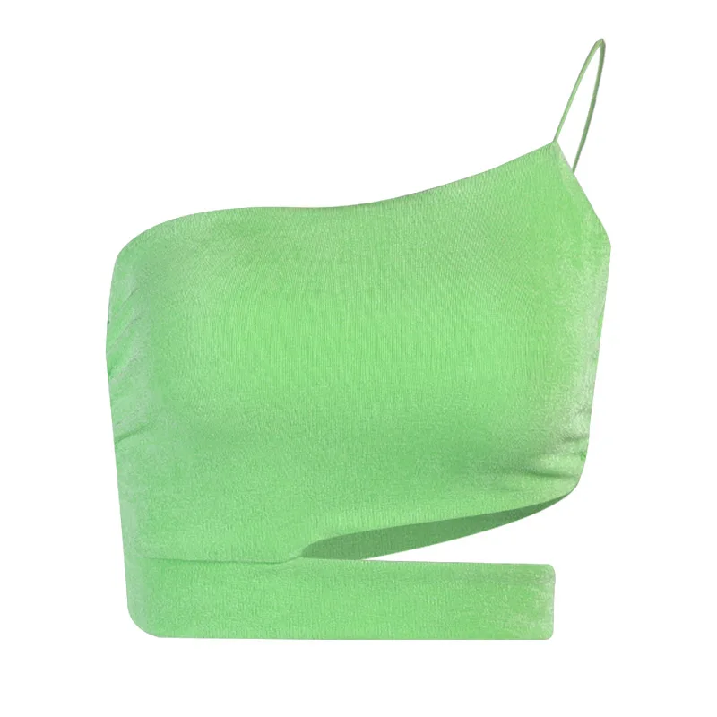 Women One Shoulder Crop Top Sexy Sleeveless Tank Tee Hollow Vest Solid Color Single Shoulder Strap 2021 Summer Fashion Clothes
Women One Shoulder Crop Top Sexy Sleeveless Tank Tee Hollow Vest Solid Color Single Shoulder Strap 2021 Summer Fashion Clothes