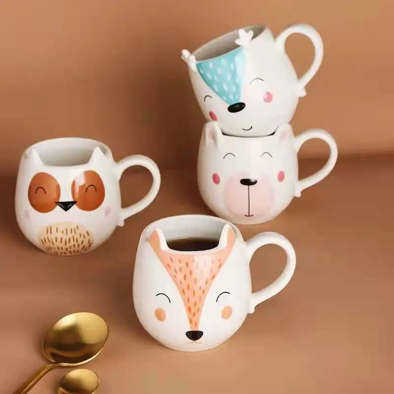 Bear Fawn Owl Ceramic Mugs Painted Creative Design INS Wind Milk Coffee Cups Breakfast Cartoon Big Belly Drinkware Protrud Ears
Bear Fawn Owl Ceramic Mugs Painted Creative Design INS Wind Milk Coffee Cups Breakfast Cartoon Big Belly Drinkware Protrud Ears
