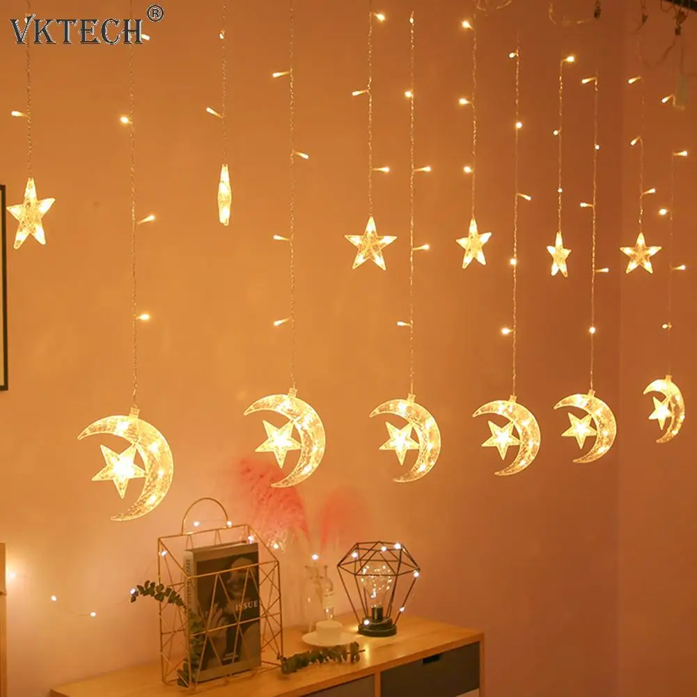 LED Curtain String Light Star Moon Flash Fairy Lamp Multicolor Decorative Night Light for Home Bedroom Window Decor
LED Curtain String Light Star Moon Flash Fairy Lamp Multicolor Decorative Night Light for Home Bedroom Window Decor