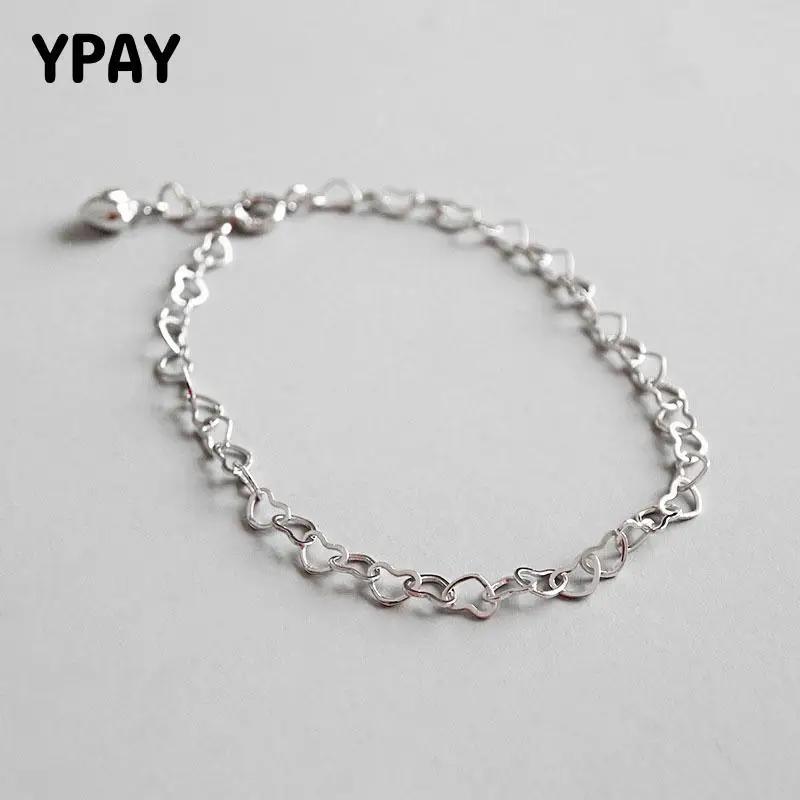 Женский браслет из серебра 925 пробы YPAY, браслеты с полым сердцем, ювелирные украшения для подарка YMB019, 2018
Женский браслет из серебра 925 пробы YPAY, браслеты с полым сердцем, ювелирные украшения для подарка YMB019, 2018
