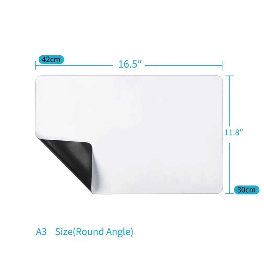 A3 Rounded Refrigerator Magnet White Small Whiteboard Children's Magnetic Office Billboard Soft Whiteboards 
A3 Rounded Refrigerator Magnet White Small Whiteboard Children's Magnetic Office Billboard Soft Whiteboards