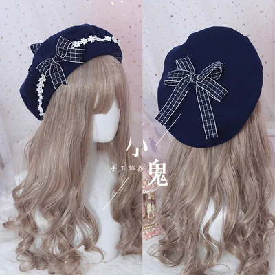 Cute Girl Lolita Dress Accessory Kawaii Bowknot Beret Sweet Lace Easy-matching Autumn Winter Loli Hat
Cute Girl Lolita Dress Accessory Kawaii Bowknot Beret Sweet Lace Easy-matching Autumn Winter Loli Hat