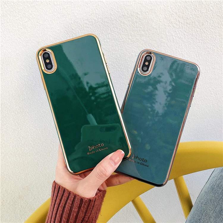 Роскошный золотой Jude зеленый цвет чехол для телефона iphone X XR XSMAX мягкий тпу анти