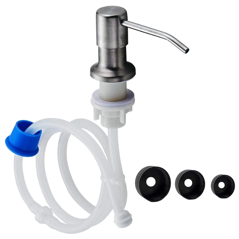 Soap Dispenser for Kitchen Sink Built in Countertop Soap Dispenser Pump Head with 46 inch Extension Tube Kit (Silver)
Soap Dispenser for Kitchen Sink Built in Countertop Soap Dispenser Pump Head with 46 inch Extension Tube Kit (Silver)