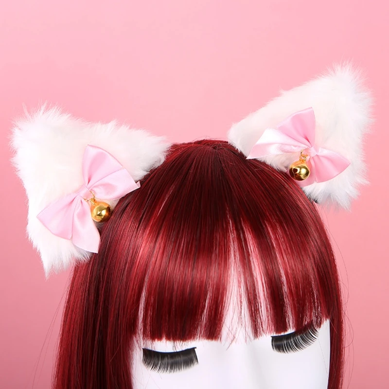 Kawaii Plush Cat Ears Lace Headband Maid Lolita Cosplay Ribbon Bowknot Hair Hoop with Ring Bell Masquerade Halloween Party
Kawaii Plush Cat Ears Lace Headband Maid Lolita Cosplay Ribbon Bowknot Hair Hoop with Ring Bell Masquerade Halloween Party