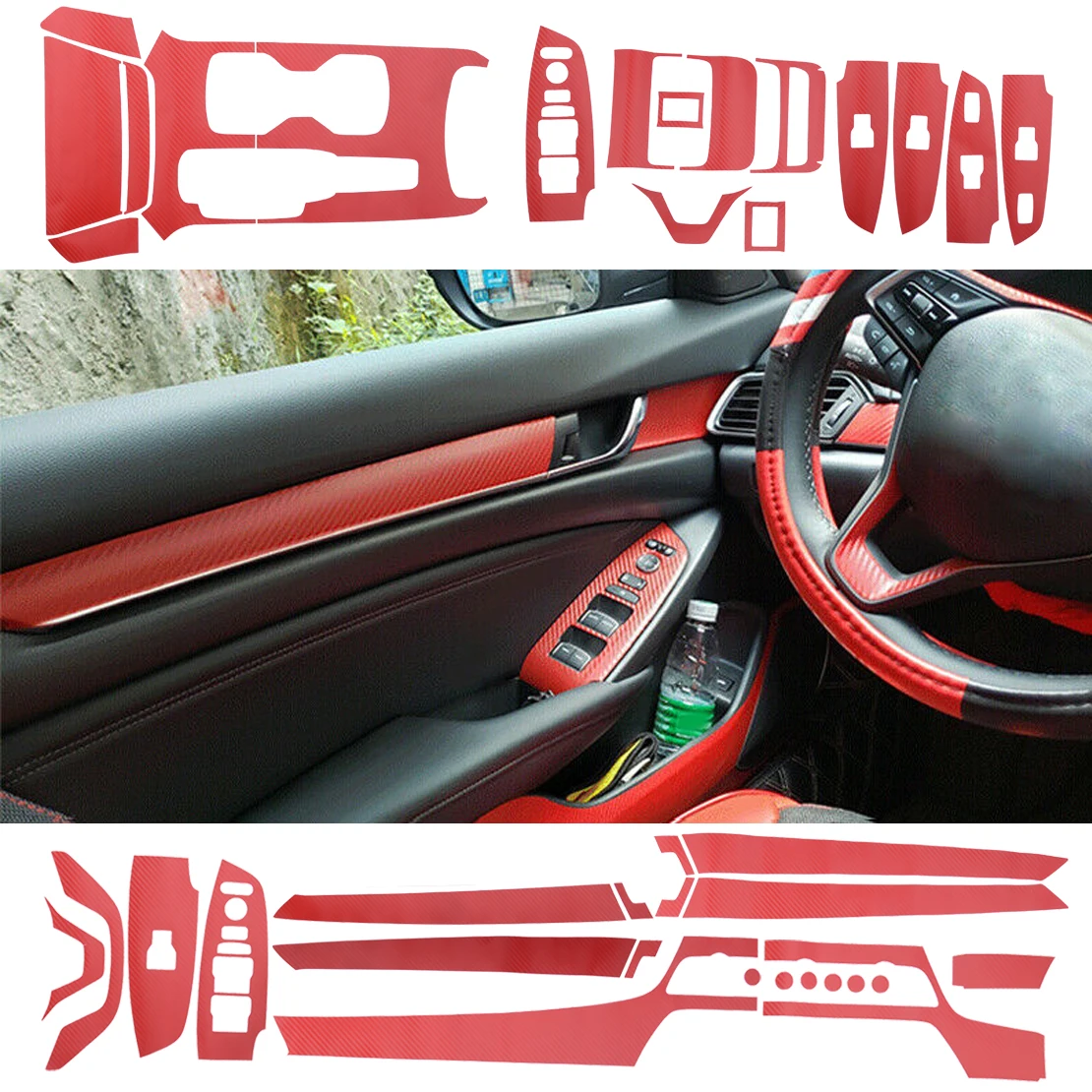 beler Plastic Red Carbon Fiber Style Car Interior Decoration Decor Trim Sticker Moulding Kit Fit For Honda Accord 2018 2019 2020
beler Plastic Red Carbon Fiber Style Car Interior Decoration Decor Trim Sticker Moulding Kit Fit For Honda Accord 2018 2019 2020