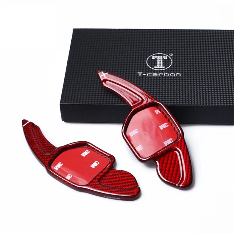 

Lengthen Style Red Glass fiber Steering wheel paddle shift Fit For AUDI A3 A4L A7 R8 Q3 Q7 TT