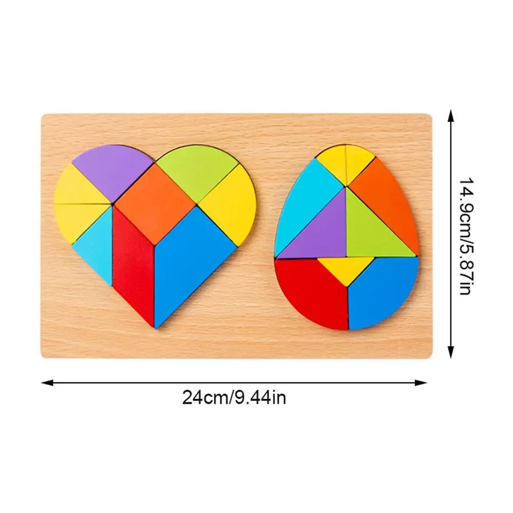 Children Educational Wooden Toys Tangram Puzzle 2-In-1 T-Character Jigsaw Puzzle Early Learning Toy Logic Toys For 1 2 3 Years
Children Educational Wooden Toys Tangram Puzzle 2-In-1 T-Character Jigsaw Puzzle Early Learning Toy Logic Toys For 1 2 3 Years