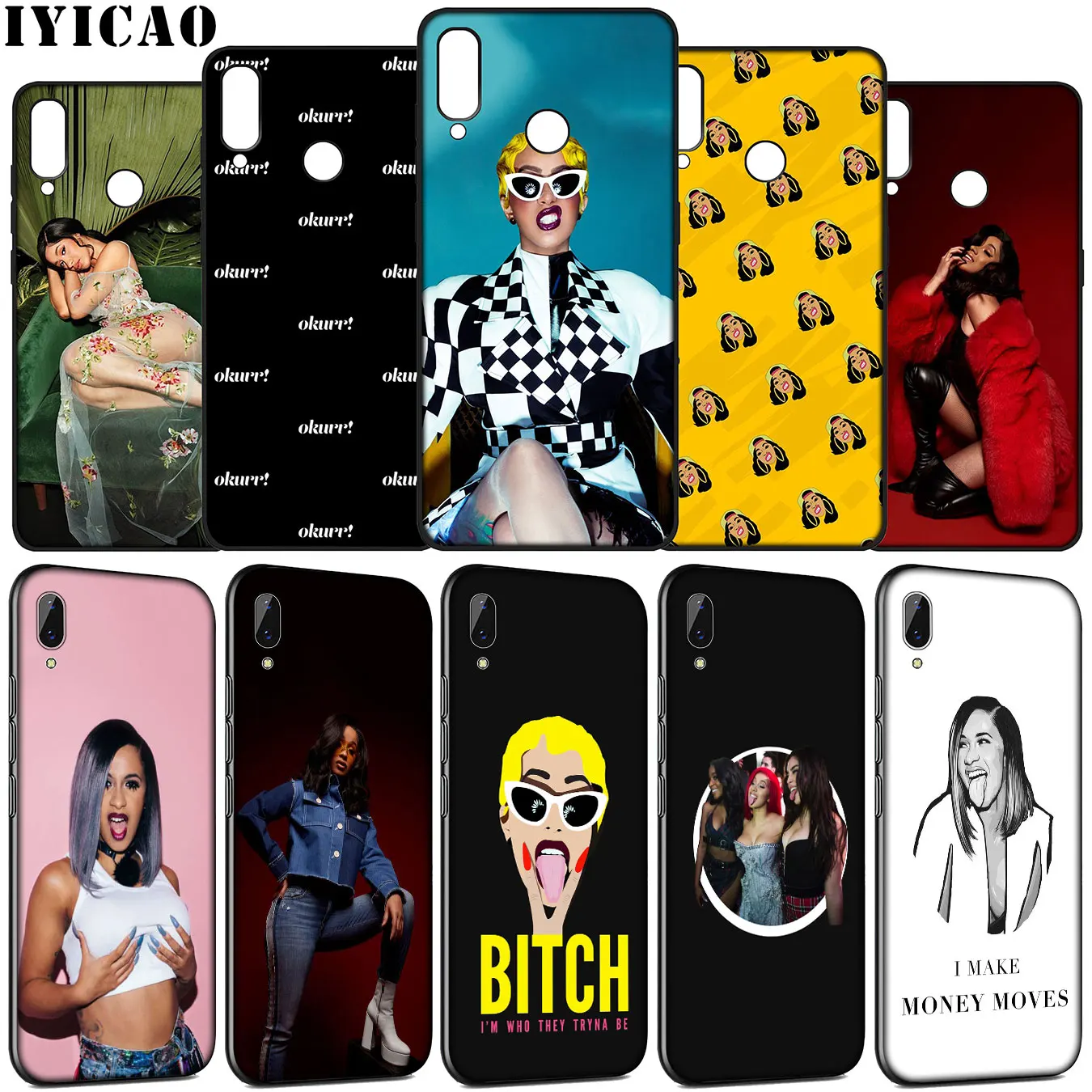 Мягкий чехол IYICAO Cardi B Rap CardiB pop singer для Huawei Y9 Y7 Y6 Prime 2019 Honor view 20 8C 8X 8 9 9X 10 Lite 7C 7X 7A Pro |