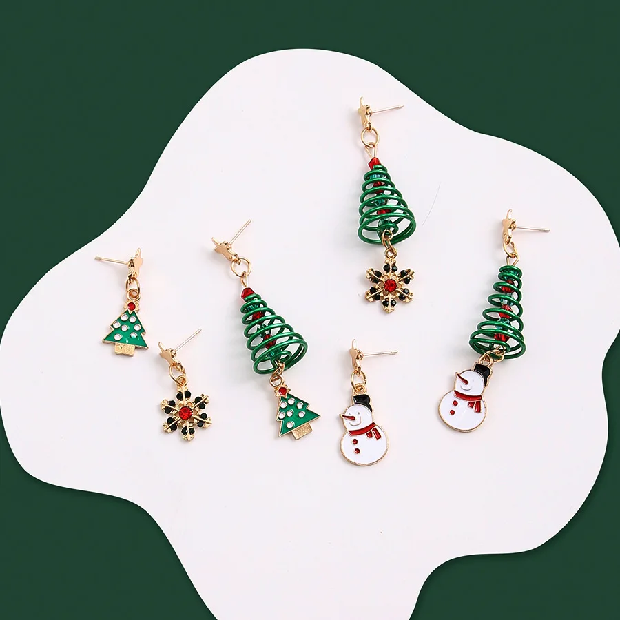 Christmas Earrings Earrings New Christmas Asymmetric Spiral Tree Pendant Christmas Pendants
Christmas Earrings Earrings New Christmas Asymmetric Spiral Tree Pendant Christmas Pendants