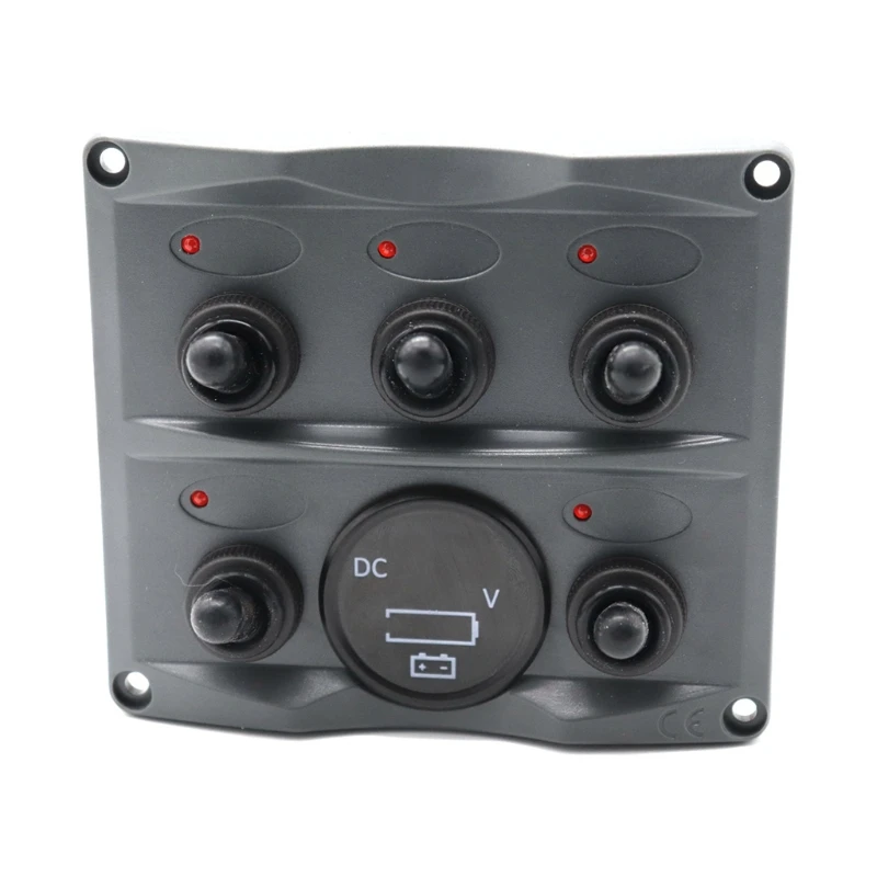 918B Universal Yacht Boat Interior Rocker Switch Panel with 5 On/Off Button Voltmeter Boat Electrical Panels
918B Universal Yacht Boat Interior Rocker Switch Panel with 5 On/Off Button Voltmeter Boat Electrical Panels