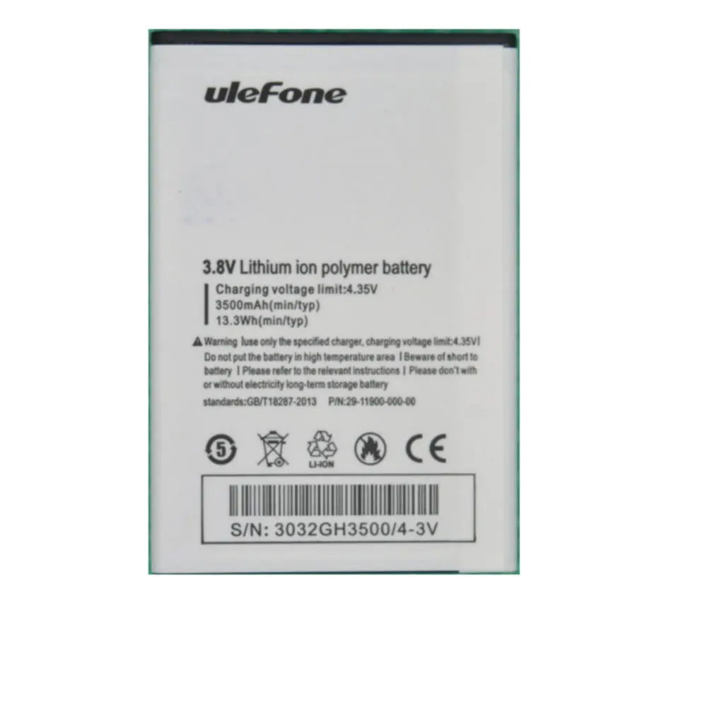 

Оригинальный аккумулятор uleFone U008 Pro 3500 мА/ч 3,7 в/3,8 в 5,0 Вт/ч для Ulefone U008 Pro 4G дюйма MTK6737, аккумуляторы для сотовых телефонов