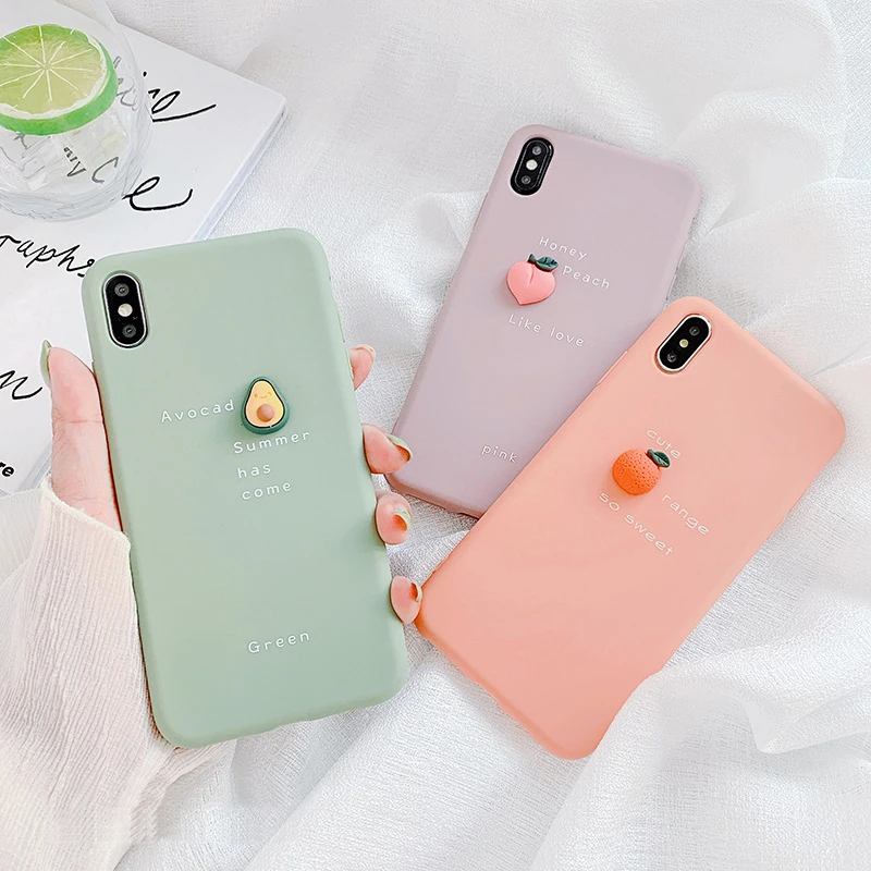 Красивые яркие цвета 3D Дизайн чехол для телефона iPhone 11Pro X Max XR 8 7 6 Plus милые фрукты сзади Мягкие силиконовые