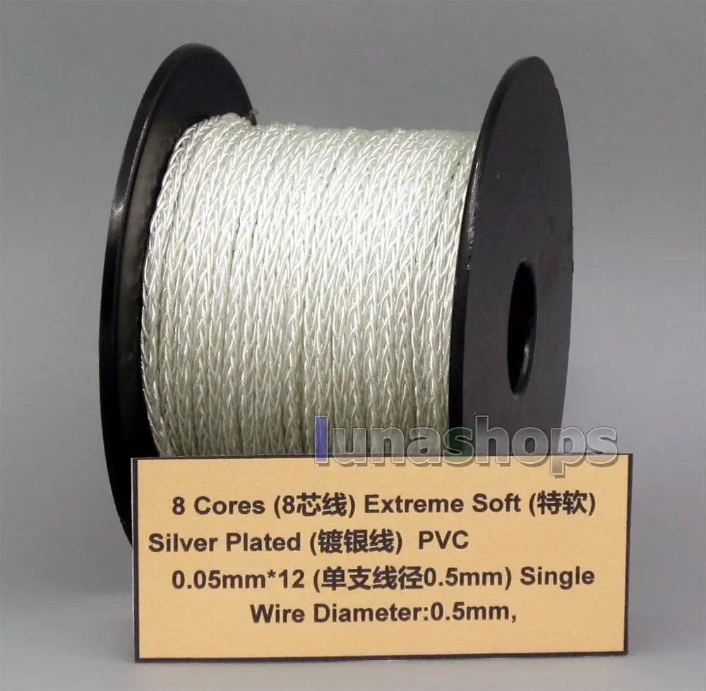 LN005633 100m 8 Cores PVC Extreme Soft Silver Signal Earphone Headphone Cable Wire 0.05mm*12
LN005633 100m 8 Cores PVC Extreme Soft Silver Signal Earphone Headphone Cable Wire 0.05mm*12