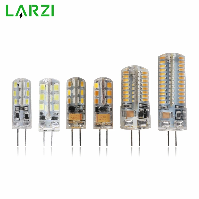 

4pcs/lot G4 LED 1w 2w 3w 4w 5w AC DC 12V 220V Replace 10w 20w 30w 40w halogen lamp light 360 Beam Angle Christmas LED Bulb lamp
