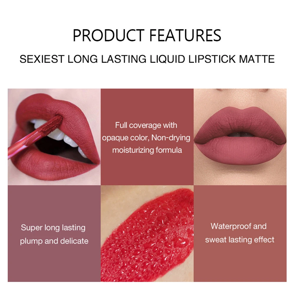 6 Colors Lipstick Set Matte Lip Gloss Set Long-lasting Non-greasy Moisturizing Lips Makeup
6 Colors Lipstick Set Matte Lip Gloss Set Long-lasting Non-greasy Moisturizing Lips Makeup