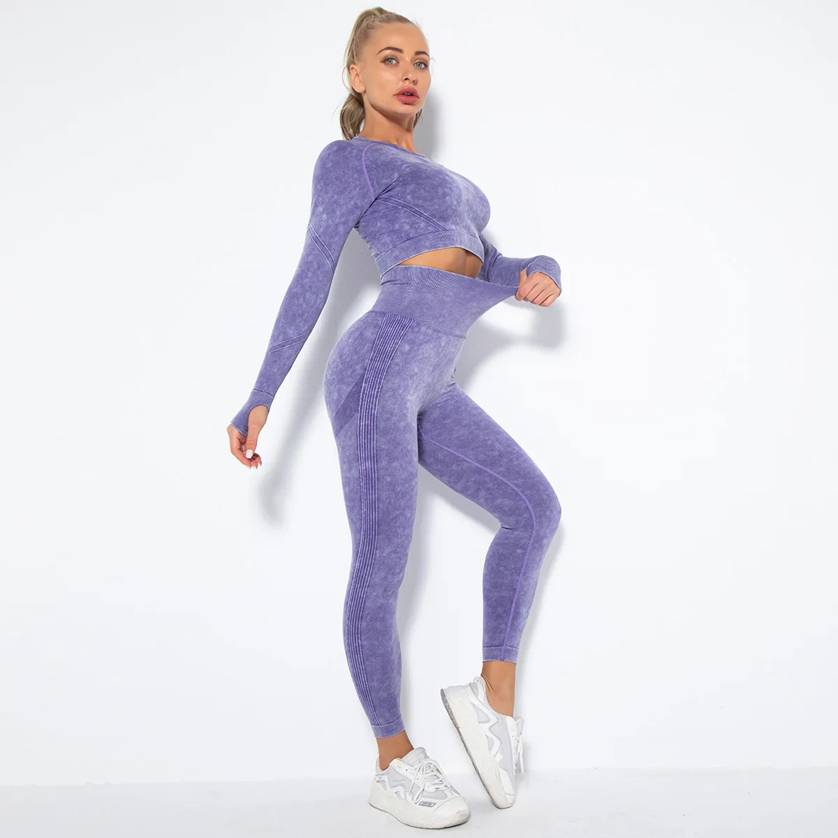 2 Piece Washed Women Yoga Sets Fitness Long Sleeve Top Seamless High Waist Running Sports Leggings Workout Clothes for Women
2 Piece Washed Women Yoga Sets Fitness Long Sleeve Top Seamless High Waist Running Sports Leggings Workout Clothes for Women