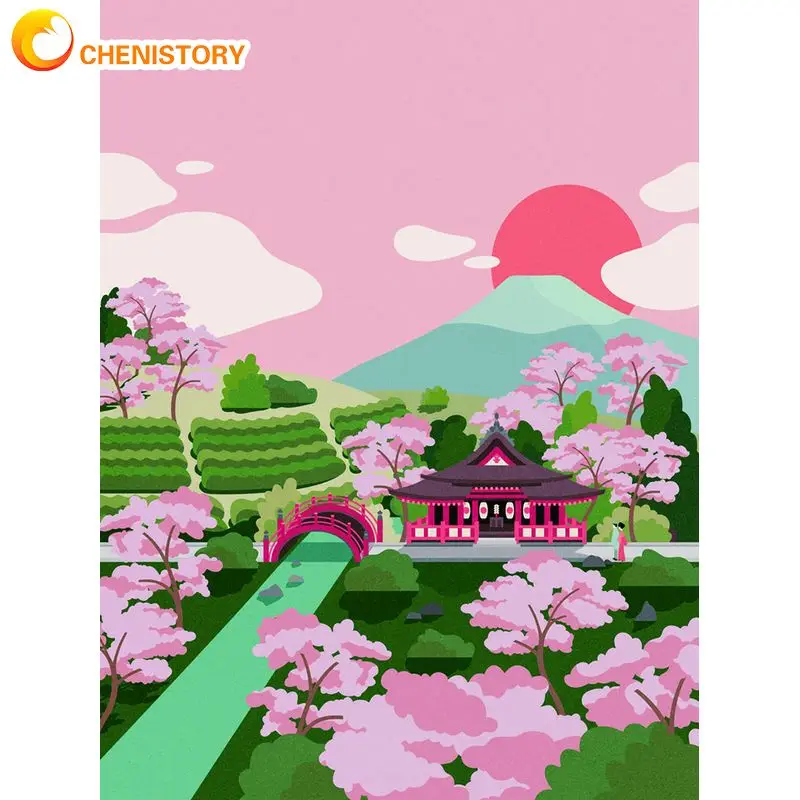 CHENISTORY Full Square/Round Diamond Painting Diy House Landscape Handwork Diamond Embroidery Cross Stitch Pink Tree Needlewor
CHENISTORY Full Square/Round Diamond Painting Diy House Landscape Handwork Diamond Embroidery Cross Stitch Pink Tree Needlewor