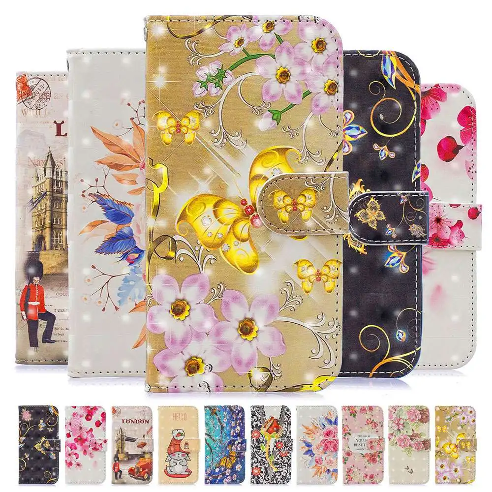 Кожаный чехол книжка для iPhone 7 8 6 6s Plus с цветочным рисунком X Xs 11 Pro Max XR Pus Женский