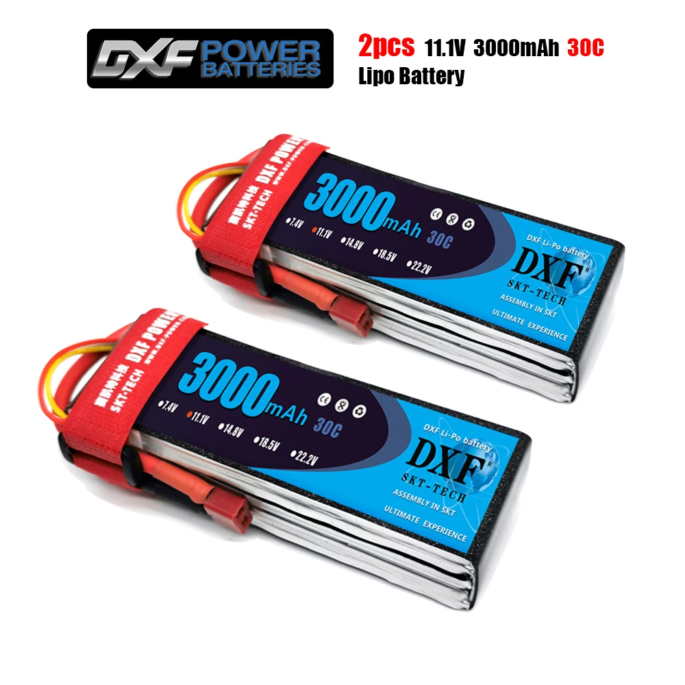 DXF 3000mAh 11.1V 30C-60C Lipo battery 3S XT60/DEANS/XT90/EC5 For AKKU Drone FPV Truck four axi Helicopter RC Car Airplane
DXF 3000mAh 11.1V 30C-60C Lipo battery 3S XT60/DEANS/XT90/EC5 For AKKU Drone FPV Truck four axi Helicopter RC Car Airplane