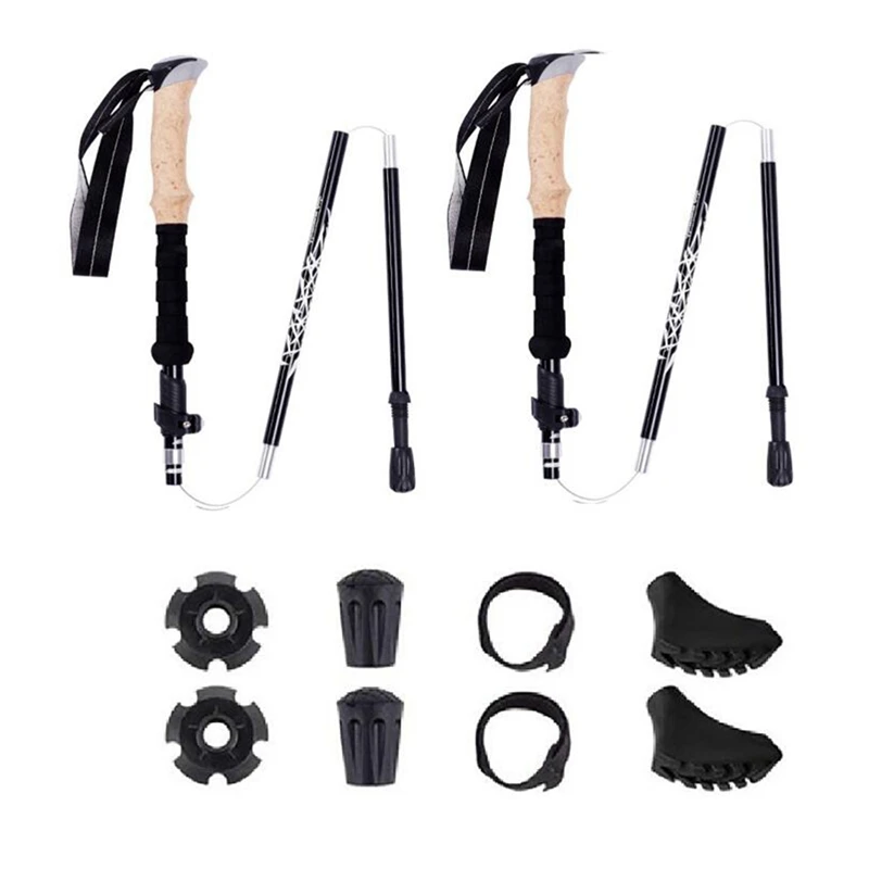 2 Pack Trekking Poles Ultralight Aluminum Alloy Folding Hiking Nordic Walking Stick Quick Flip-Lock Telescopic Crutches
2 Pack Trekking Poles Ultralight Aluminum Alloy Folding Hiking Nordic Walking Stick Quick Flip-Lock Telescopic Crutches