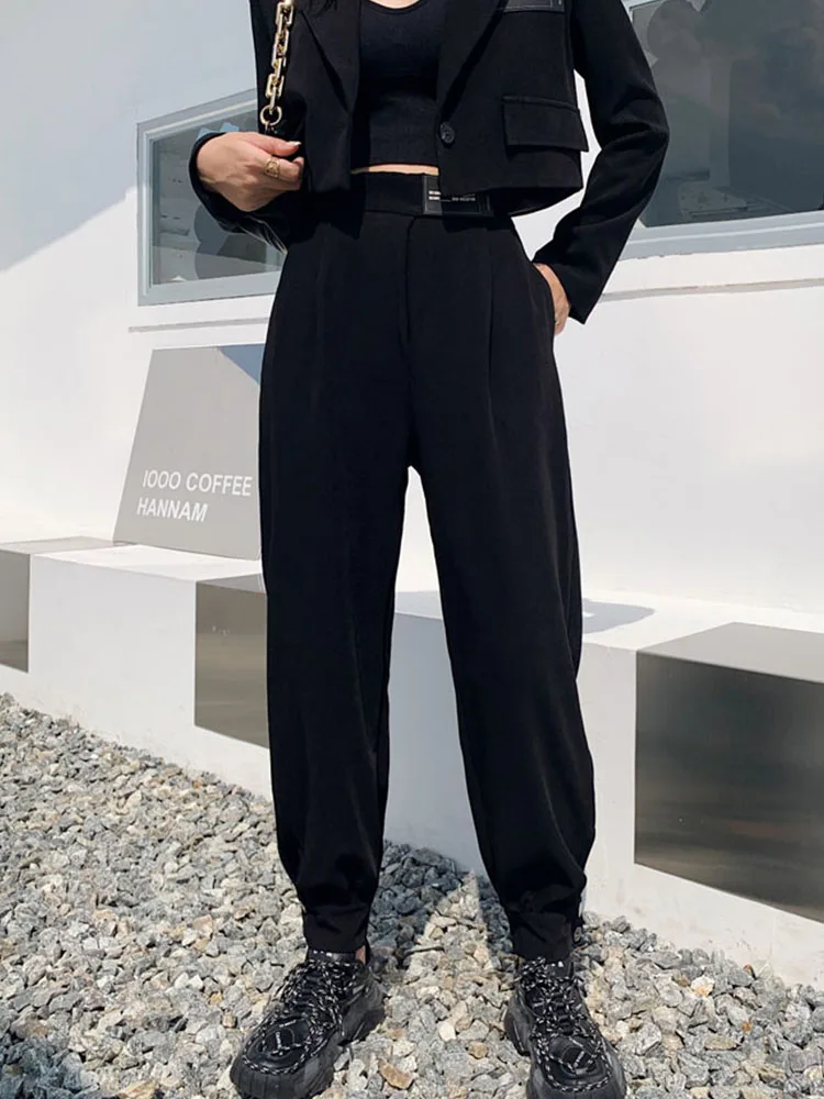 Sister Fara New Spring 2021 Single Breasted Short Blazers Jacket Woman Set+High Waist Pencil Pants 2Piece Set Autumn Office Lady
Sister Fara New Spring 2021 Single Breasted Short Blazers Jacket Woman Set+High Waist Pencil Pants 2Piece Set Autumn Office Lady
