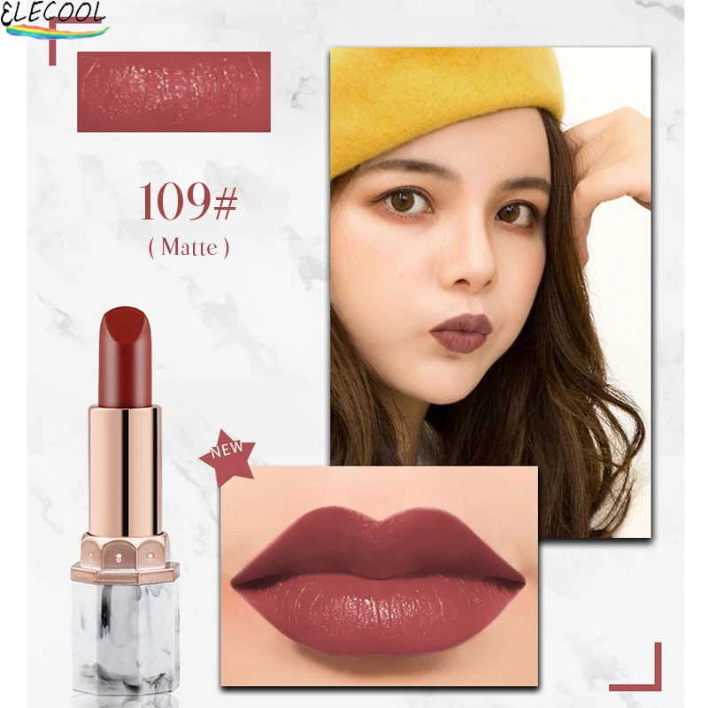 ELECOOL Velvet Matte Lipsticks For Lips Long Lasting Nude Cosmetics Lightweight Sexy Red Lip Gross Waterproof Moisturize Makeup 
ELECOOL Velvet Matte Lipsticks For Lips Long Lasting Nude Cosmetics Lightweight Sexy Red Lip Gross Waterproof Moisturize Makeup
