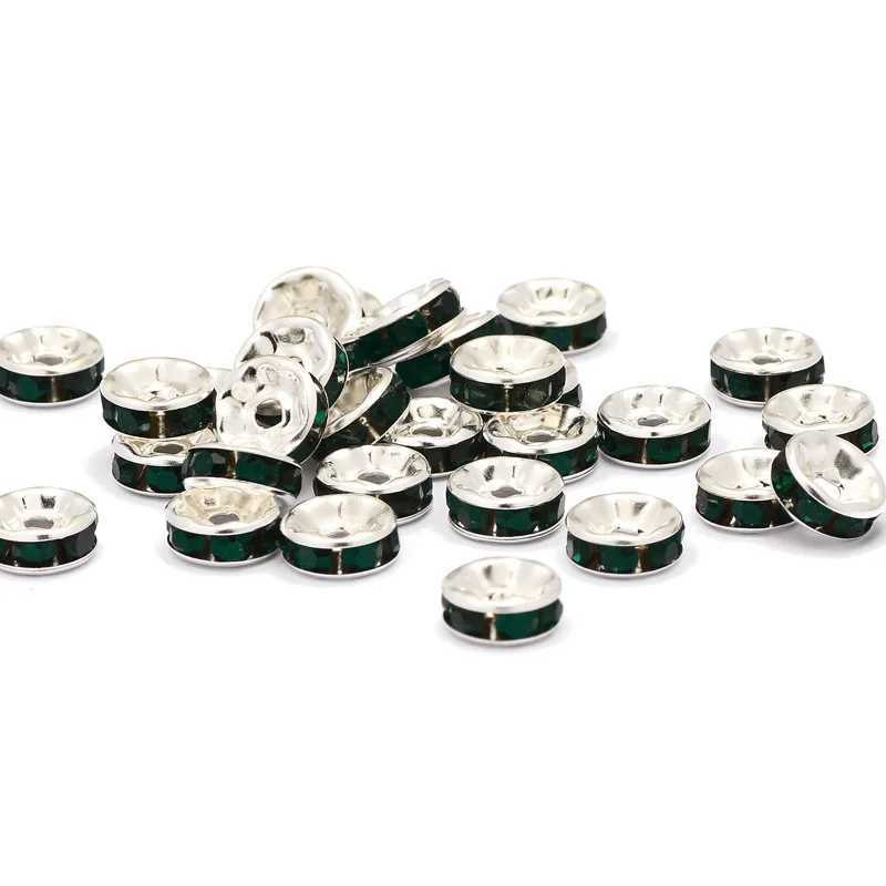 100Pcs 4-10mm Dark Green Rhinestone Rondelle Crystal Bead Round Loose Spacer Beads for Jewelry Making DIY Bracelet Accessories 
100Pcs 4-10mm Dark Green Rhinestone Rondelle Crystal Bead Round Loose Spacer Beads for Jewelry Making DIY Bracelet Accessories