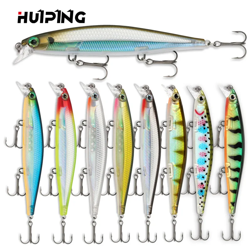 New 3D Eyes Mixed Colors Fishing Lure Set 11Cm/13G Minnow Wobbler Crankbaits Treble Hooks Fishing Tackle Artificial Plastic 
New 3D Eyes Mixed Colors Fishing Lure Set 11Cm/13G Minnow Wobbler Crankbaits Treble Hooks Fishing Tackle Artificial Plastic