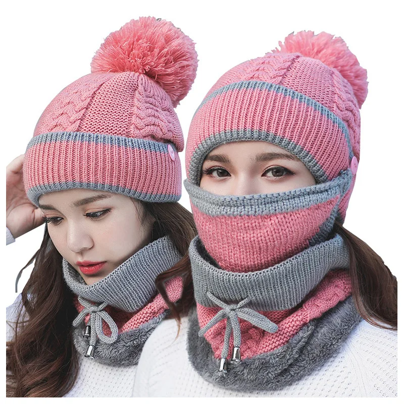 2020 fashion knitted hat mask bib three-piece women's autumn and winter dustproof warm hat cycling thickened ear protection
2020 fashion knitted hat mask bib three-piece women's autumn and winter dustproof warm hat cycling thickened ear protection