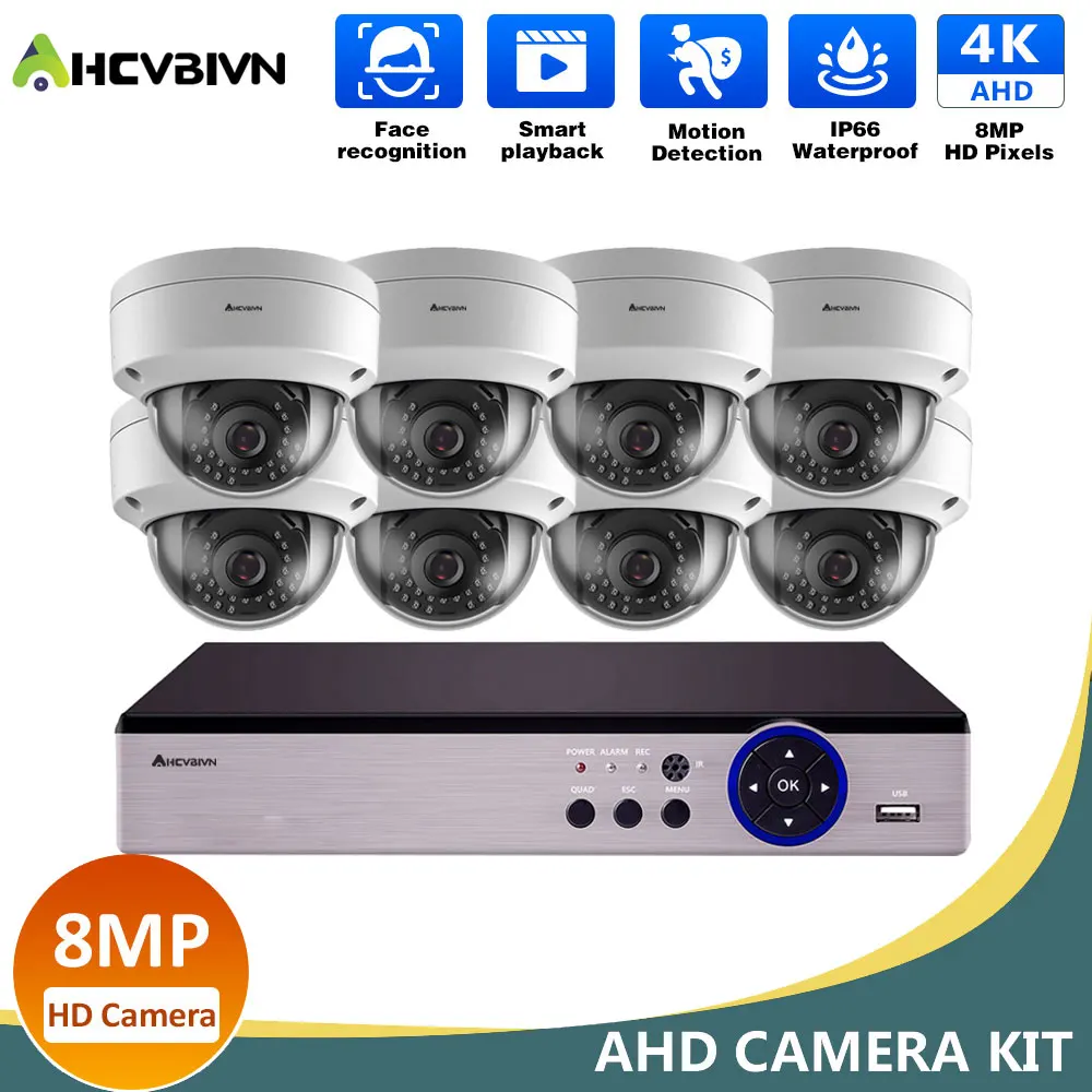 AHCVBIVN 8CH 8MP CCTV Camera System 4K H.265+AHD DVR Surveillance with 8MP IP66 Waterproof Outdoor Security Kit White Color
AHCVBIVN 8CH 8MP CCTV Camera System 4K H.265+AHD DVR Surveillance with 8MP IP66 Waterproof Outdoor Security Kit White Color