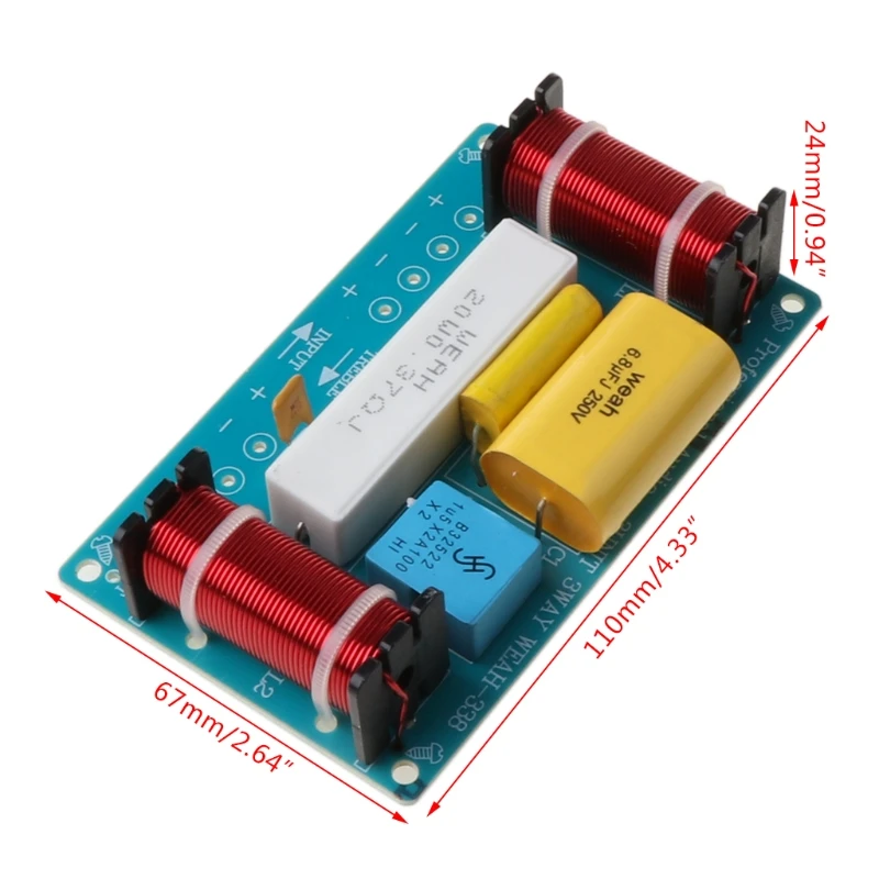 WEAH-338 3 Way 120W спикер делитель частоты высокий средний низкий динамик Комплект фильтров кроссовера QXNF
WEAH-338 3 Way 120W спикер делитель частоты высокий средний низкий динамик Комплект фильтров кроссовера QXNF