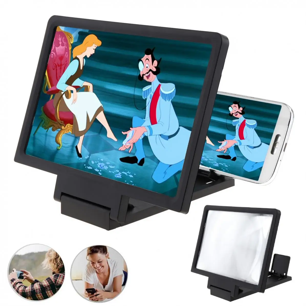3X Black Acrylic + ABS Portable Adjustable 3D Video Mobile Phone Screen Magnifier with Mobile Phone Bracket
3X Black Acrylic + ABS Portable Adjustable 3D Video Mobile Phone Screen Magnifier with Mobile Phone Bracket