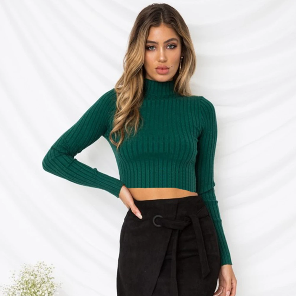 QLUKEOYY Women Wear Autumn Knitting High Collar Long Sleeve Shirt Sexy Slim Short T-shirt New 2021
QLUKEOYY Women Wear Autumn Knitting High Collar Long Sleeve Shirt Sexy Slim Short T-shirt New 2021