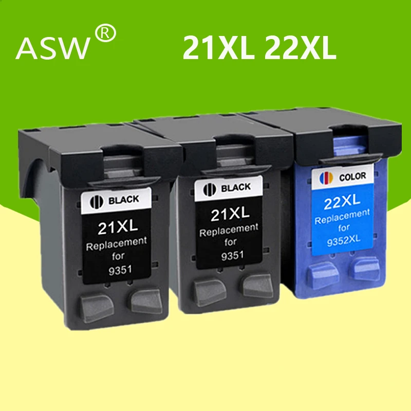 ASW 3Pcs 21XL 22XL Ink Cartridge Replacement For HP 21 22 XL Deskjet F380 F2180 F2280 F4180 F4100 F2100 Printer Cartridges 
ASW 3Pcs 21XL 22XL Ink Cartridge Replacement For HP 21 22 XL Deskjet F380 F2180 F2280 F4180 F4100 F2100 Printer Cartridges