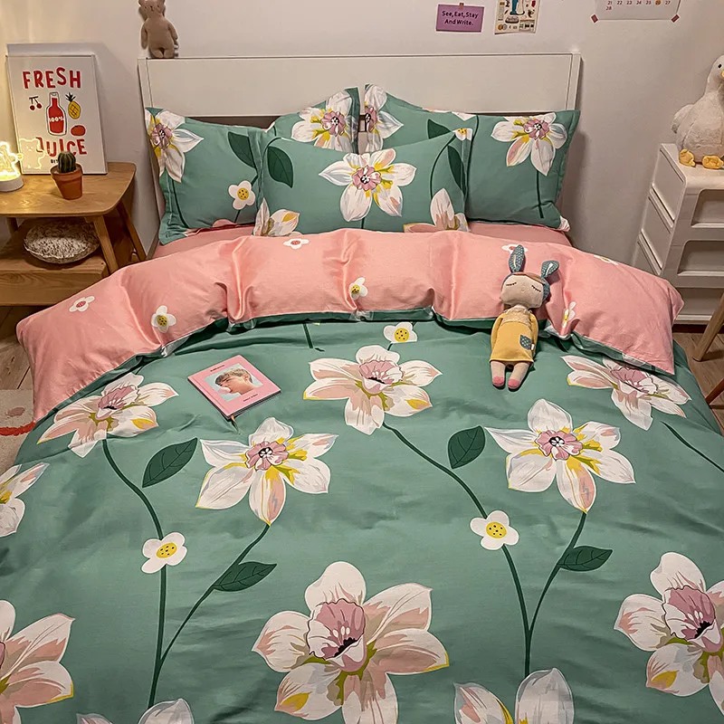 Four-Piece Bed Sheet, Duvet Cover, Pillowcase, 100% Cotton, Comfortable At Home, Bedding, Stylish And Simple
Four-Piece Bed Sheet, Duvet Cover, Pillowcase, 100% Cotton, Comfortable At Home, Bedding, Stylish And Simple