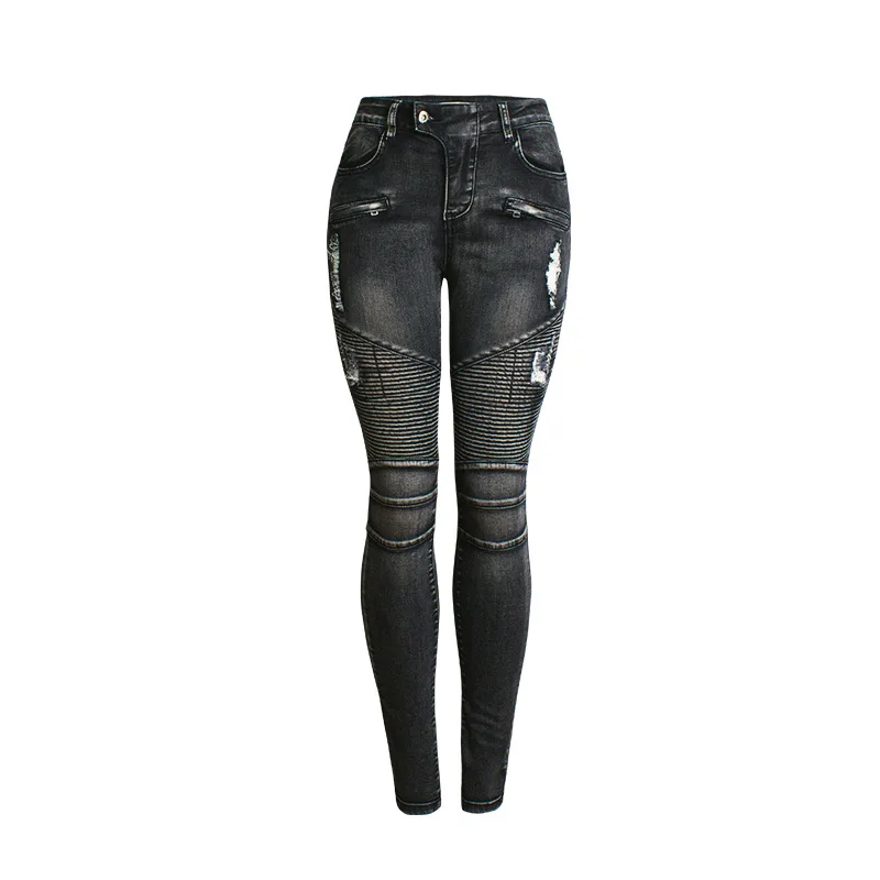 2021 Motorcycle European And American Women's Wear Hole Slim Stretch Slim Women's Jeans Pencil Pants Plus Large Size
2021 Motorcycle European And American Women's Wear Hole Slim Stretch Slim Women's Jeans Pencil Pants Plus Large Size