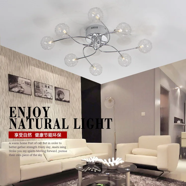 modern lutres LED lamp G4 Aluminum wire ceiling lights living room bedroom home Lighting remote control lustre | Лампы и освещение
