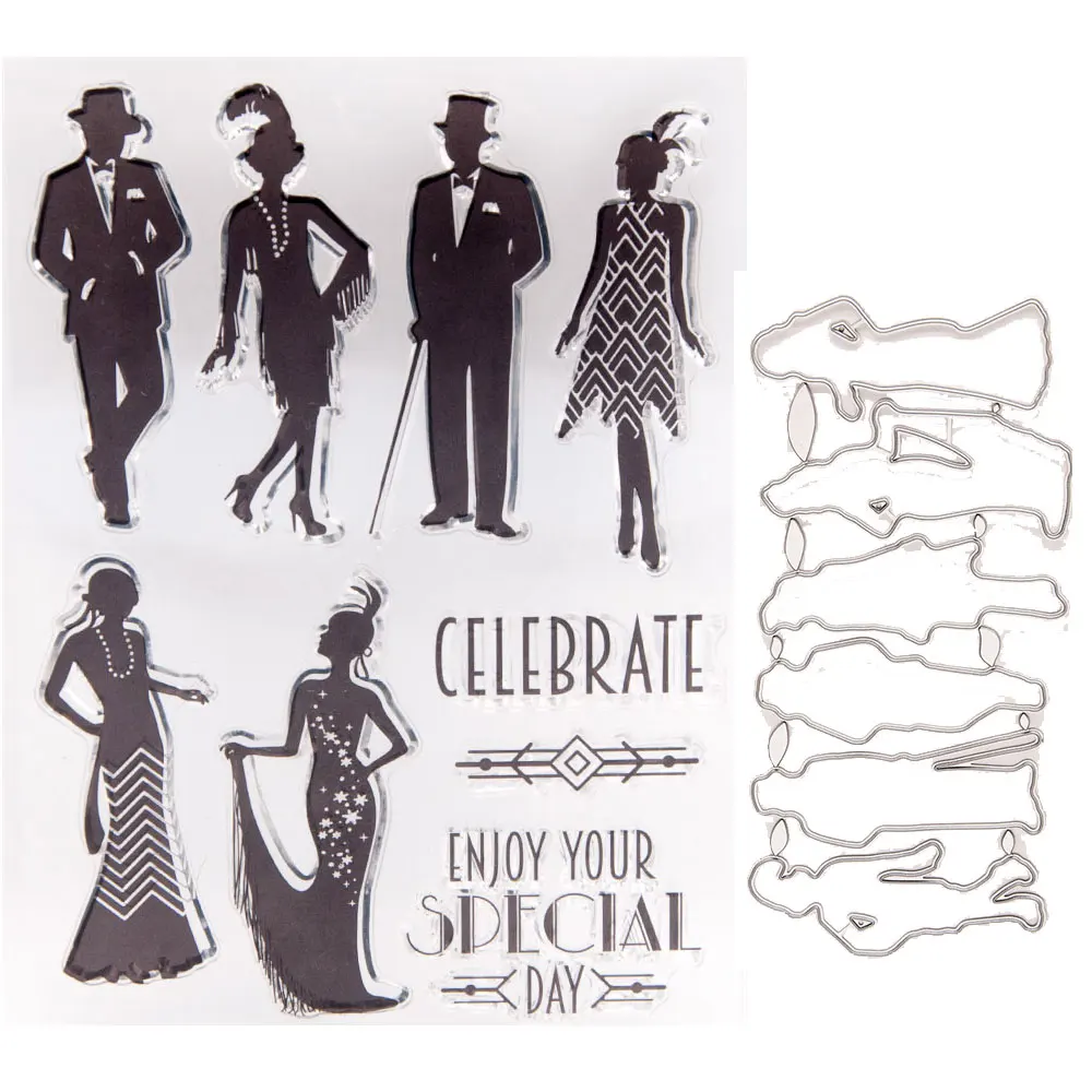 Gentleman and Lady Stamps and Dies 2021 New Clear Stamp with Metal Cutting Die Scrapbooking for DIY Handmade Paper Card Craft
Gentleman and Lady Stamps and Dies 2021 New Clear Stamp with Metal Cutting Die Scrapbooking for DIY Handmade Paper Card Craft