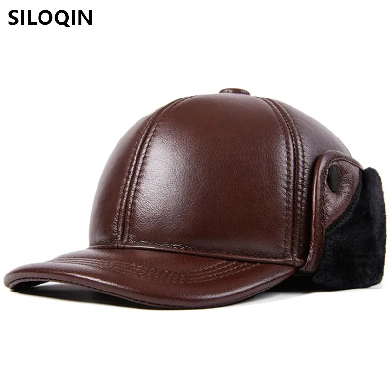 Новинка, зимняя мужская шапка SILOQIN из натуральной кожи, бархатные теплые бейсболки, теплые наушники, шапки, Кепка из воловьей кожи
Новинка, зимняя мужская шапка SILOQIN из натуральной кожи, бархатные теплые бейсболки, теплые наушники, шапки, Кепка из воловьей кожи