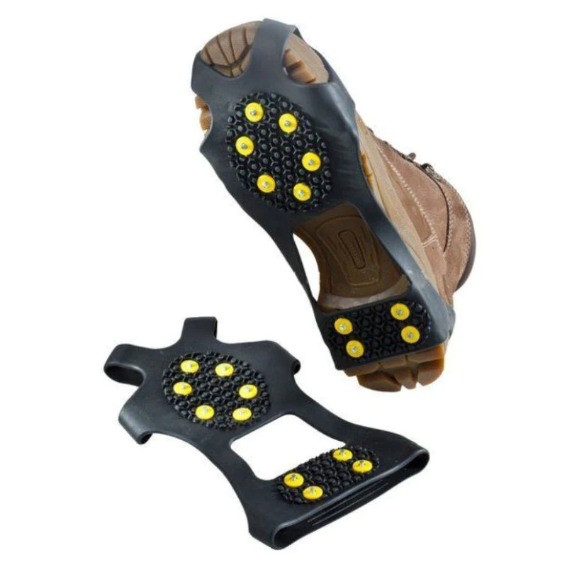 1 Pair 10 Studs Anti-Skid Snow Ice Gripper Climbing Spikes Grips for Shoes Crampons Cleats Overshoes Thermo Plastic Elastomer
1 Pair 10 Studs Anti-Skid Snow Ice Gripper Climbing Spikes Grips for Shoes Crampons Cleats Overshoes Thermo Plastic Elastomer