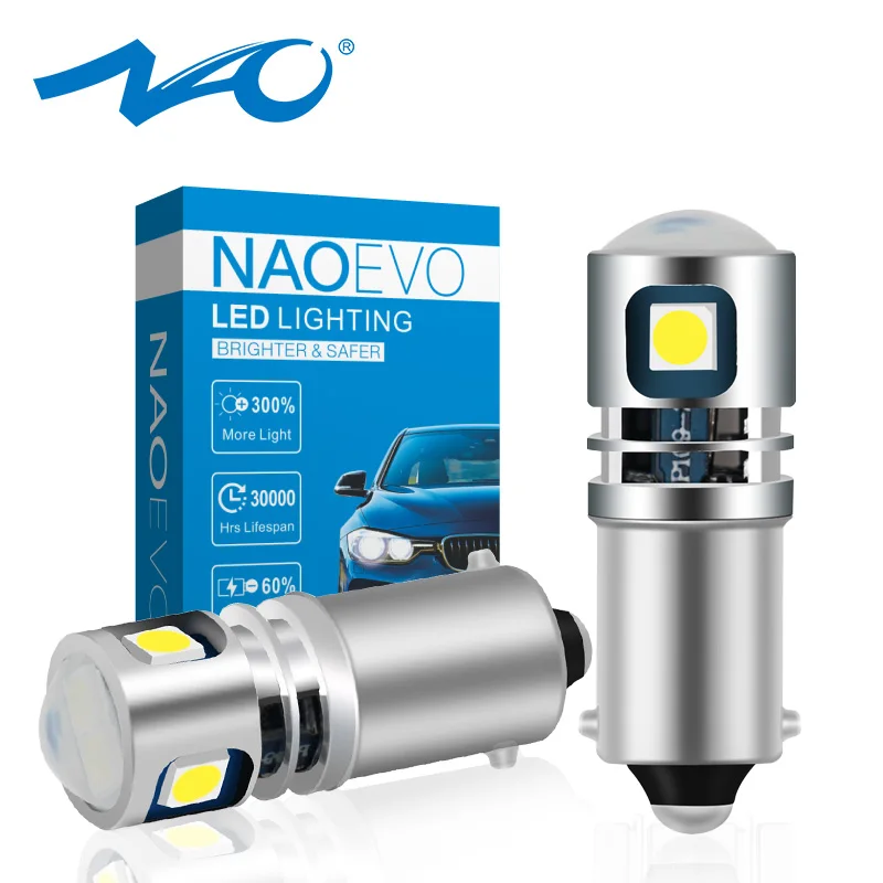 Светодиодная лампа NAO BA9S T4W BAX9S BAY9S H6W 12 В 24 для внутреннего освещения автомобиля H21W