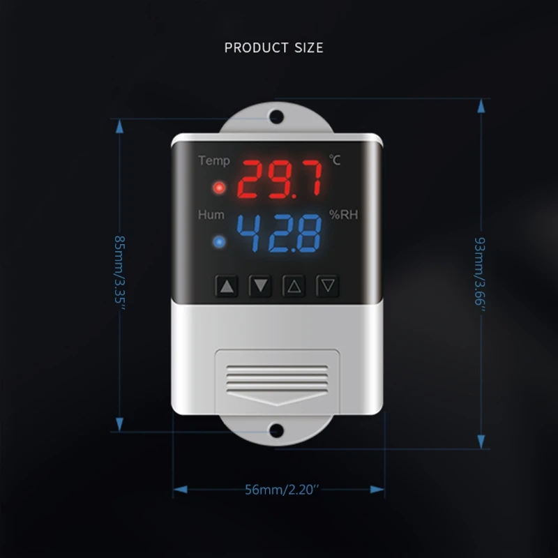 69HF AC 110V 220V Temperature Humidity Controller Thermoregulator Thermostat Humidistat for Incubator Breeding Greenhouse
69HF AC 110V 220V Temperature Humidity Controller Thermoregulator Thermostat Humidistat for Incubator Breeding Greenhouse