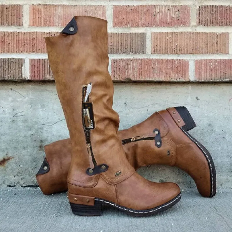 Autumn and Winter New Women's Riding Boots Solid Color Round Toe Square Heel Boots Outdoor Non-slip Comfortable Casual Boots
Autumn and Winter New Women's Riding Boots Solid Color Round Toe Square Heel Boots Outdoor Non-slip Comfortable Casual Boots